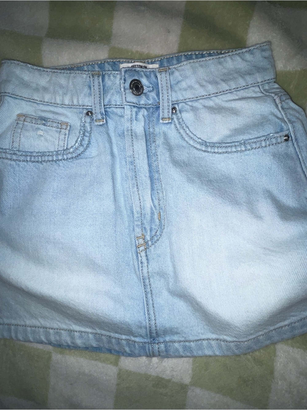Cotton On Light Blue Denim Midi Skirt